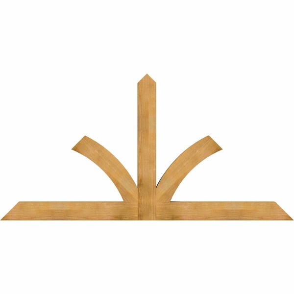 Ekena Millwork Richland Rough Sawn Timber Gable Bracket, Western Red Cedar, 96"W x 48"H x 4"D x 6"F, 12/12 Pitch GBW096X48X0406RIC00RWR - main